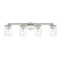 Z-Lite Thayer Vanity, 4-Light, 30.75 In.W x 5.75 In.L x 8.75 In.H, Brushed Nickel/Clear 742-4V-BN - alternate 6